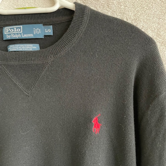Polo by Ralph Lauren Crewneck Fleece Sweatshirt with V-inset. - Picture 4 of 6